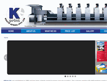 Tablet Screenshot of kprint.co.za